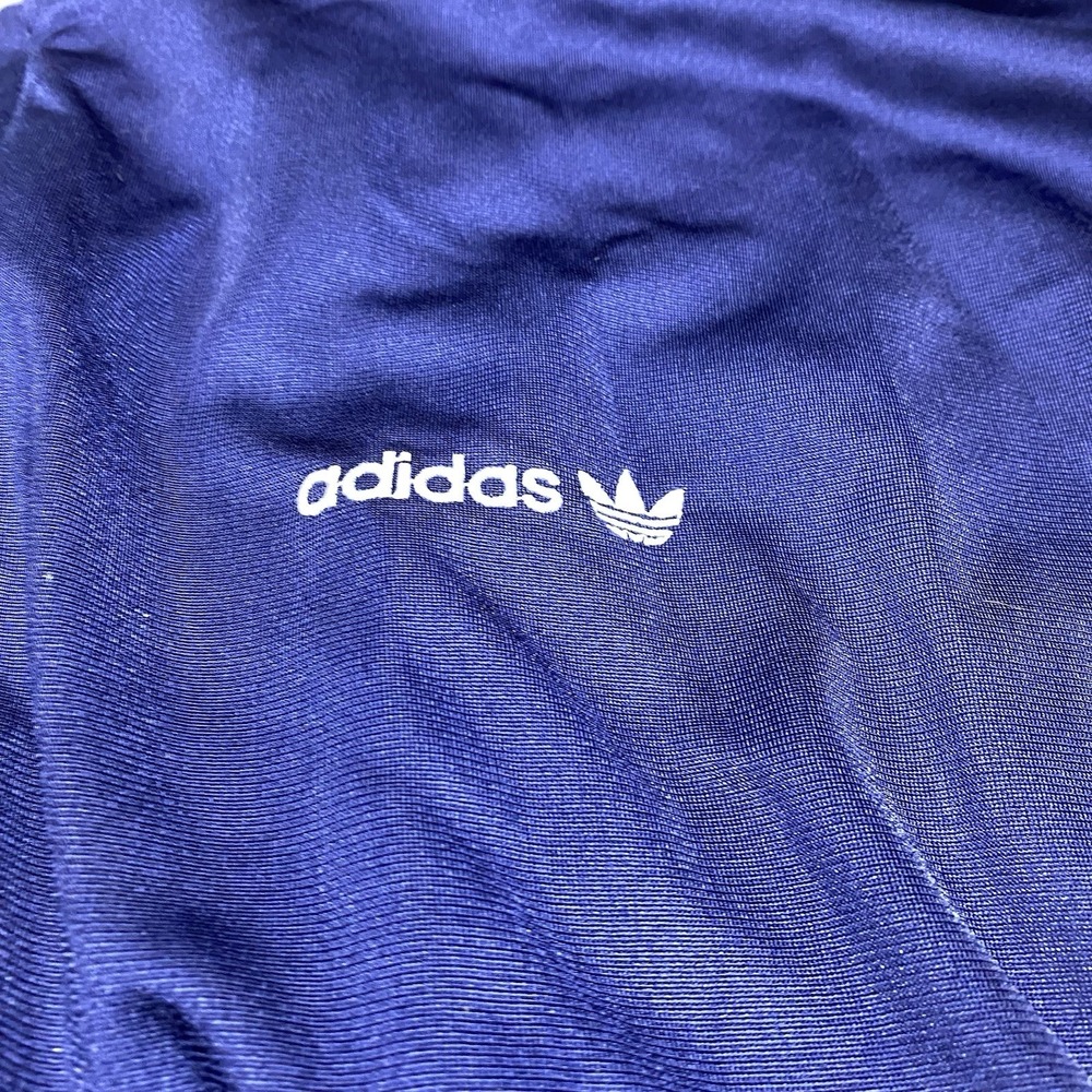 80's Adidas Embroidered Logo Red, White, And Blue 3 Stripe Track Jacket Large - Picture 4 of 6